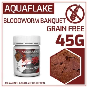 Bloodworm Banquet AquaFlake 45G – High Protein Bloodworm Flake Food