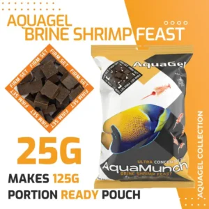 Brine Shrimp Feast AquaGel 25g high-protein gel fish food pouch